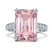 Bagues de Mariage Personnalisées en Diamant, Bagues de Fiançailles Solitaires en Zircon Cubique 8A pour Femme, Bague en Argent Sterling 925
