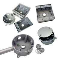 Boîtier de sortie rond en aluminium moulé sous pression certifié, résistant aux intempéries, 1/2 pouce, multi-trous, boîte de jonction électrique pour emplacements humides