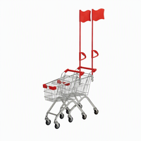 Chariot de courses pliable en métal à mailles pour enfants, léger, imperméable et écologique, avec poignée réglable, pour les 6-12 ans, utilisation intérieure/extérieure