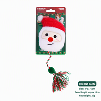 Jouet à mâcher interactif en peluche douce et écologique pour chaton, motif Père Noël et Bonhomme de neige, avec herbe à chat, pour les fêtes de Noël, cadeau pour animaux de compagnie, usage intérieur