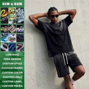 T-shirt en coton Air teint à la main, respirant, infroissable, style streetwear, haute qualité, logo personnalisé pour petites commandes - Product Image 4