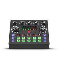 Carte son pour microphone V8S en métal, mixeur audio Bluetooth pour l'enregistrement, le streaming et la diffusion en direct