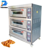 Four de boulangerie commercial automatique à commande numérique, 3 niveaux, 6 plateaux, pour la cuisson du pain et des gâteaux