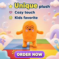Peluche personnalisée de personnage de dessin animé orange, fabriquée à partir de vos illustrations, OEM ODM, mascotte brodée, poupée en peluche, fabricant à faible MOQ