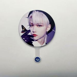 Transparent <b>Mini</b> <b>Hand</b> Fans Double-Sided Star Style 10x14cm Durable Plastic PVC - Product Image 2