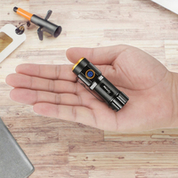 Senter Aluminium Mini X66 6000K LED Terang Tinggi USB Dapat Diisi Ulang IP65 Tahan Air Senter Kecil Saku Ransel Wanita Luar Ruangan