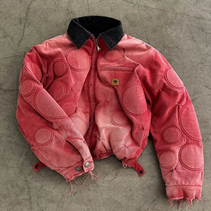 Jaket Denim Pria DiZNEW Berkualitas Tinggi, Bergaya Vintage Musim Gugur, dengan Bordir Patch - Product Image 4