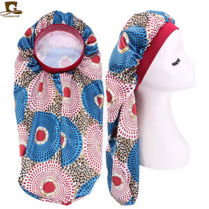 अच्छी गुणवत्ता के जूलिंग के नए अफ्रीकी प्रिंट ट्यूब नाइट कैप रंग लंबी पूंछ टोपी गुणवत्ता स्रोत - Product Image 3