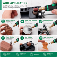 Mini-outil rotatif électrique, meuleuse portative pour la sculpture, la gravure, le ponçage, le polissage et le perçage DIY sur jade et pierre, OEM