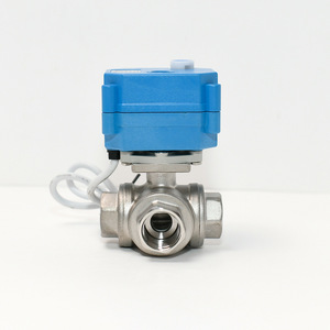 TONHE Stainless Steel Three Way Ball Valve 1/2 In Thread Electric <b>Miniature</b> With Switch Control For Water - Product Image 1