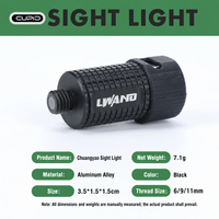 Lumière de visée pour arc composé 9 mm, filetage universel, en alliage d'aluminium, LED vert-violet, pile LR41, interrupteur rapide, pour viseurs d'arc