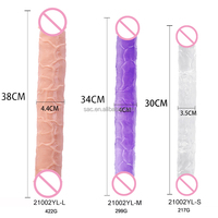 SacKnove calidad 3 tamaños pequeño pene de goma grande juguetes sexuales femeninos cristal suave Flexible sensación de piel Real consolador Artificial