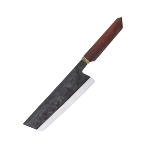 Couteau de chef japonais Kiritsuke en acier au carbone VG10, style vintage, manche en bois octogonal, finition polie, 6-7,9 pouces, pour droitier - Product Image 4
