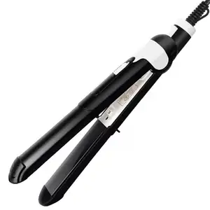 2 en 1 State Hine Brush Anion Hair Straightener Peine Curly hair stick