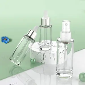 30ml 40ml 50ml High Quality Small Empty Dropper Bottles Plastic PET Heavyweight Bottle With Dropper Clear Heavy Wall Bottle