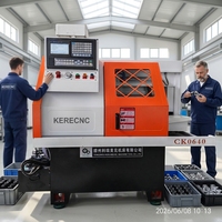 Tour CNC horizontal mini certifié CE CK0640 à banc plat, machine d'enseignement, système GSK, haute précision numérique simple