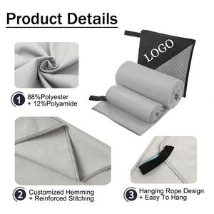 Serviette de sport en microfibre suédée à séchage rapide avec logo personnalisé - Product Image 2
