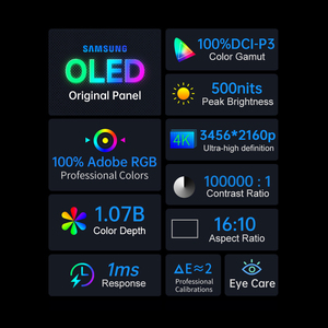 15.6 ''16:10 UHD 3456x2160 HDR 100% DCI-P3 tất cả-trong-một Hợp kim nhôm đứng AMOLED Màn hình cảm ứng di động chơi game màn hình - Product Image 2