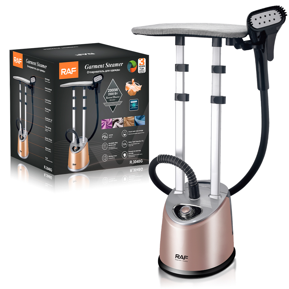 RAF Electrodomésticos de alta calidad Máquina de planchado de ropa profesional Soporte portátil 2000W Vaporizador de ropa