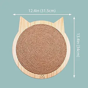 Wholesale Solid Wood Sisal Cat Scratcher Solid Wood Cat Scratching Plate Claw Sisal Grasping Pad Suction Cup Wall Cat Scratcher