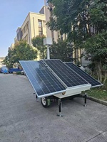 Système d'éclairage et de surveillance des véhicules Tour de remorque à LED télescopique solaire avec caméra