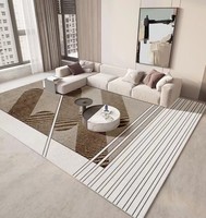 Gemusterter Hotel-Teppich Hochwertiger Designer-Teppich Geometrische Schlafzimmerteppiche Salon-Sofa-Tisch Großer Teppich 3D-Bodenteppich