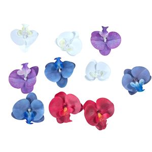 Tête de fleur d'orchidée Phalaenopsis en simulation 3D, 9 cm, fleur artificielle en EVA pour décoration de mariage, épingle à cheveux, arrangement DIY - Product Image 5