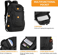 Sac à dos multi-usage compact pour l'extérieur, sac à dos léger pour la randonnée avec compartiment pour ordinateur portable de 14 pouces
