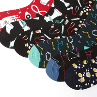 Chaussettes en coton à motifs variés, hauteur moyenne, amusantes et créatives, pour filles, collection Printemps-Automne, confortables, personnalisables, vente en gros, meilleures ventes