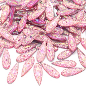 ใหม่หยดน้ำยาว7*21มม. และดอกเจาะ<span class=keywords><strong>คิ้ว</strong></span><span class=keywords><strong>หาง</strong></span>เรซินฟินิกซ์สีสันสดใสสำหรับงานเต้นรำงานประดิษฐ์เสื้อผ้าเครื่องประดับเล็บงานแต่งงาน - Product Image 3