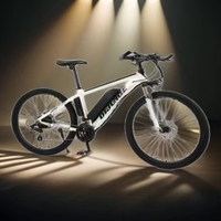 Sepeda gunung hibrida listrik 27 inci, sepeda Motor Hub belakang daya baja karbon tinggi 36V250W/350W 21 kecepatan baterai Lithium