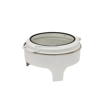 Plats de service de luxe personnalisés en acier inoxydable blanc pour la restauration hospitalière, chauffe-plats de buffet 6L à vapeur - Product Image 5