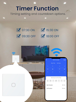 Interrupteur intelligent CNSKOU EU TUYA pour maison connectée, 1/2/3 voies, 220 V, Wi-Fi, panneau tactile 3 directions, étanche, compatible Smart Life 10A/16A