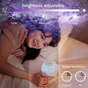 Children's Rotating 10W LED Night <b>Light</b> Table Lamp Star Moon <b>Projector</b> Plastic Decor Planetarium Bedroom Battery Powered AC - Product Image 6