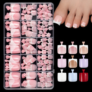 160 <span class=keywords><strong>Uñas</strong></span> Postizas Francesas <span class=keywords><strong>de</strong></span> Diseño Cuadrado, 16 Tamaños, Cobertura Completa, <span class=keywords><strong>Uñas</strong></span> <span class=keywords><strong>de</strong></span> Gel Suave - Product Image 1