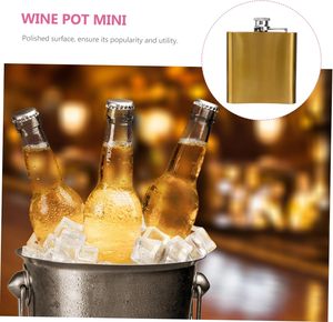 Gourde isotherme personnalisable en acier inoxydable doré pour le camping, les voyages et les fêtes |   Flacon à liqueur portable en métal pour la vente en gros - Product Image 5