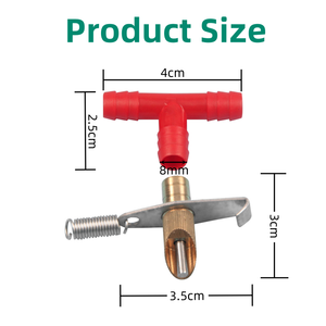 Coniglio di rame capezzolo coniglio automatico capezzolo bevitore piccolo animale acqua bevitore con connettore a tre vie - Product Image 2