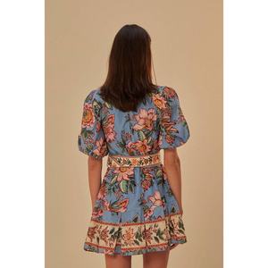 Nouvelle Robe Courte Décontractée pour Femme à Dos Ouvert, Manches Courtes, Encolure Carrée Élastiquée, Grand Ourlet Volanté, Respirante - Product Image 4