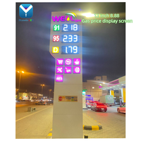 Écran LED numérique pour station-service, panneau d'affichage des prix LED 12 pouces, fabricant chinois d'afficheurs de prix LED pour stations-service