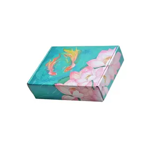 निर्माता बड़े रंग मुद्रित कार्डबोर्ड बॉक्स मेलिंग परिधान बॉक्स लोगो पैकेजिंग के साथ नालीदार कस्टम शिपिंग बॉक्स