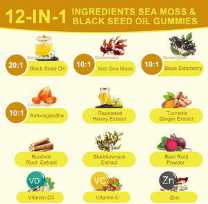 Chất lượng cao Kẽm Vitamin C Ashwagandha gừng chiết xuất ép lạnh Gummies dầu hạt đen Gummies cho hỗ trợ miễn dịch - Product Image 2