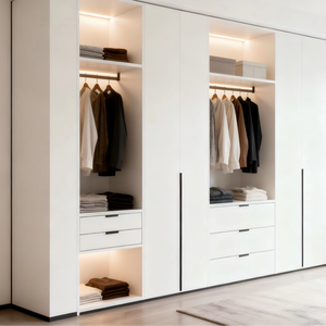 ตู้เสื้อผ้าสไตล์มินิมอลแบบปรับแต่งได้ทันสมัยพร้อมไฟ LED ภายในสามารถออกแบบมาเพื่อใช้ในห้องนอนโรงแรมและวิลล่า - Product Image 6