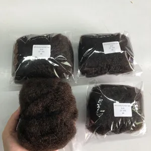 Pelo afro de fibra de primera calidad, Pelo Rizado de marley 20, muñeca negra inchwa con pelo rizado