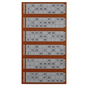 Bingo Game Supplier Manufacture Custom 5 Sheet American Games Mixed Color Disposable Bingo Paper Game Cards