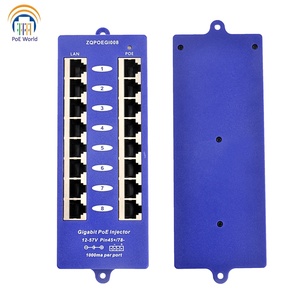 หัวฉีด Poe 8พอร์ตสำหรับกล้องวงจรปิด GPOE-8B Power Over Ethernet Injector Mode B การทำงานความเร็วข้อมูล1000Mbps - Product Image 2