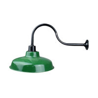 Lampe suspendue d'extérieur E27 E40, abat-jour, plafonnier, support mural, route incurvée, classique, émail vert, led, réverbère