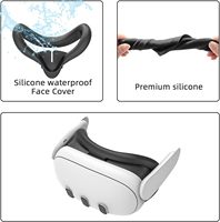 Accessoires Amazon Hot VR Couvre-visage en silicone souple confortable pour le masque en silicone Meta Quest 3 Facile à nettoyer et anti-transpiration