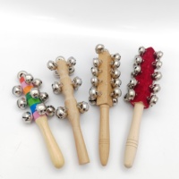 Wholesale Wooden Children's Musical Instrument Set for Kindergarten Performance with String Bells and Stick Handle