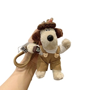 Vendita calda animali Kawaii marrone cane telefono Charms giocattoli di peluche figura portachiavi Mini regalo per gli amanti delle donne borsa decorazione Acc - Product Image 4