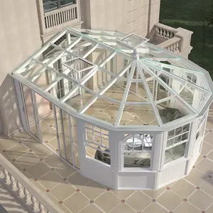 Outdoor Patio Aluminium Frame Free Standing Glass House Sunroom Roof Conservatory Sunroom